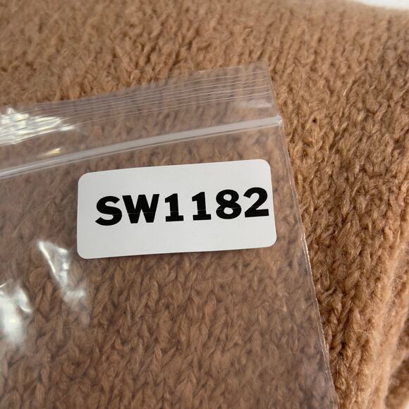 Zara S Womens Oversized Chunk Slouchy Sweater Open Back Camel Cozy Lounge - Picture 11 of 11